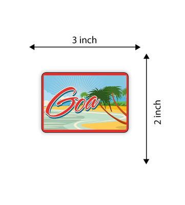 Goa Theme Fridge Magnet Refrigerator Stylish Fridge Magnet Home & Kitchen Decor  Travels Magnet Sticker  Souvenir Fridge Magnets (Goa Beach Fridge Magnet)